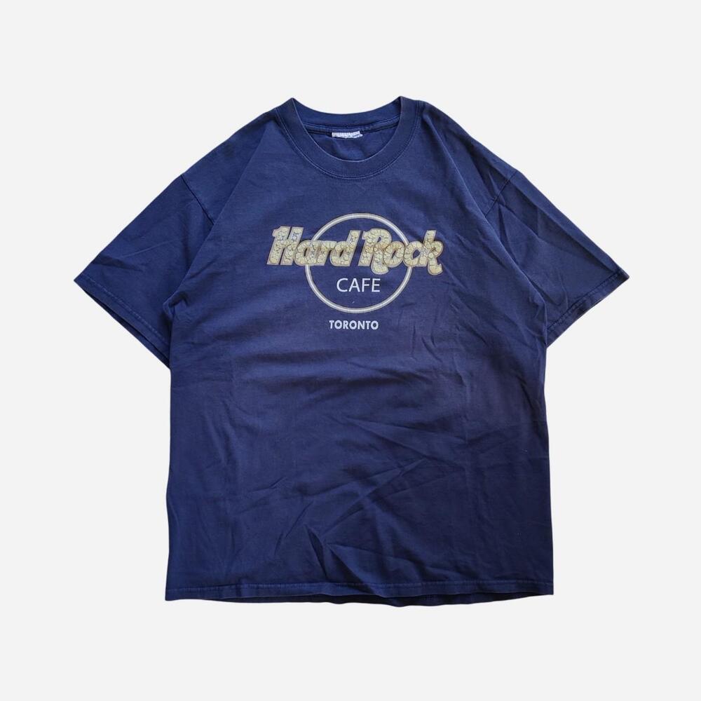Vintage Hard Rock Cafe Toronto T-Shirt
Navy blue with Hard Rock CAFE logo and TO